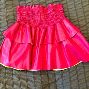 Cheryl Kids Pink Vegan Leather Mini Skirt
